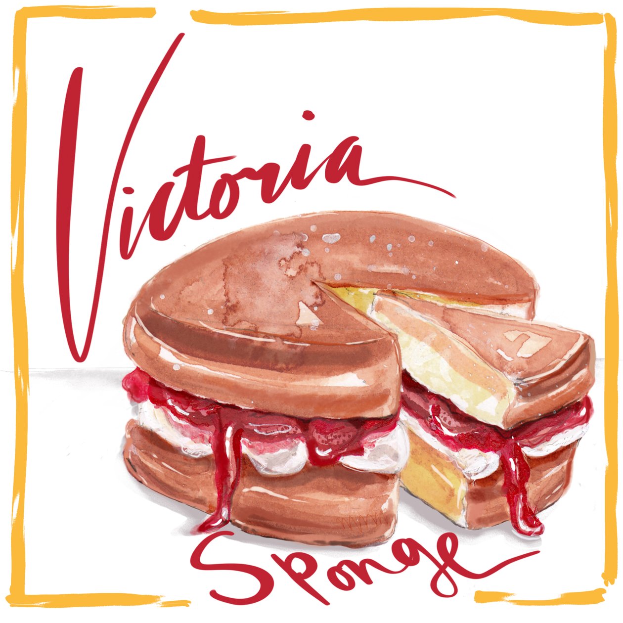 Victoria Sponge, 2019 (akvarell, papír) alkotó: Marianna Kulukundis