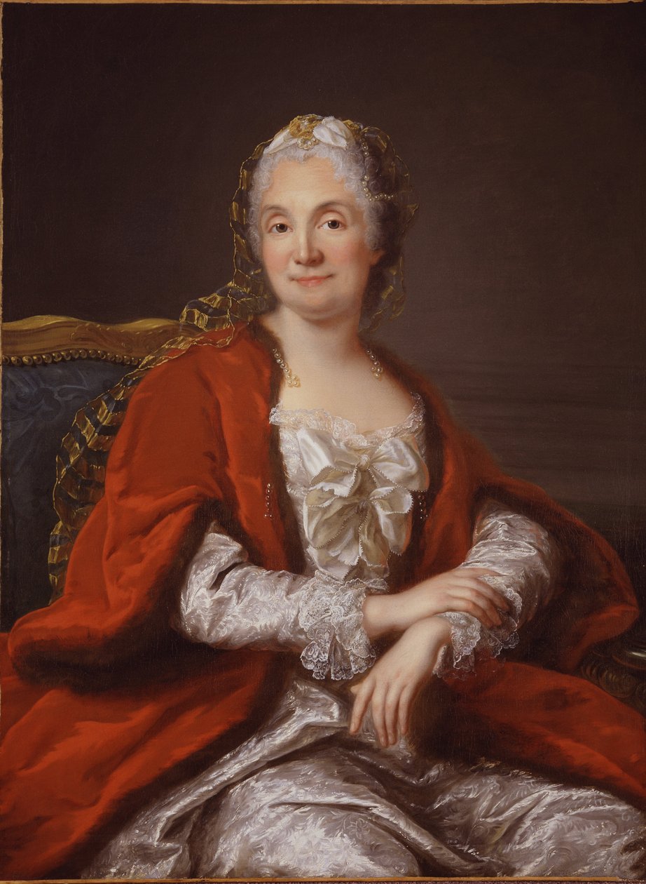 Marie Therese Rodet Geoffrin, saloniere francaise – Madame Geoffrin portréja (1699-1777), készítette: Loir, Marianne (1715-1769). Olaj, vászon, kb 1760. Magángyűjtemény alkotó: Marianne Loir