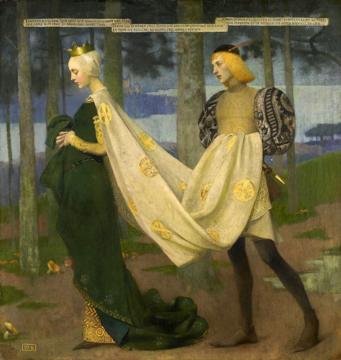 A királynő és a lap ("Volt egyszer egy király", Heinrich Heine) Stokes, Marianne (1855-1927). Olaj, vászon, méret: 101x96,5, , Magángyűjtemény alkotó: Marianne Stokes