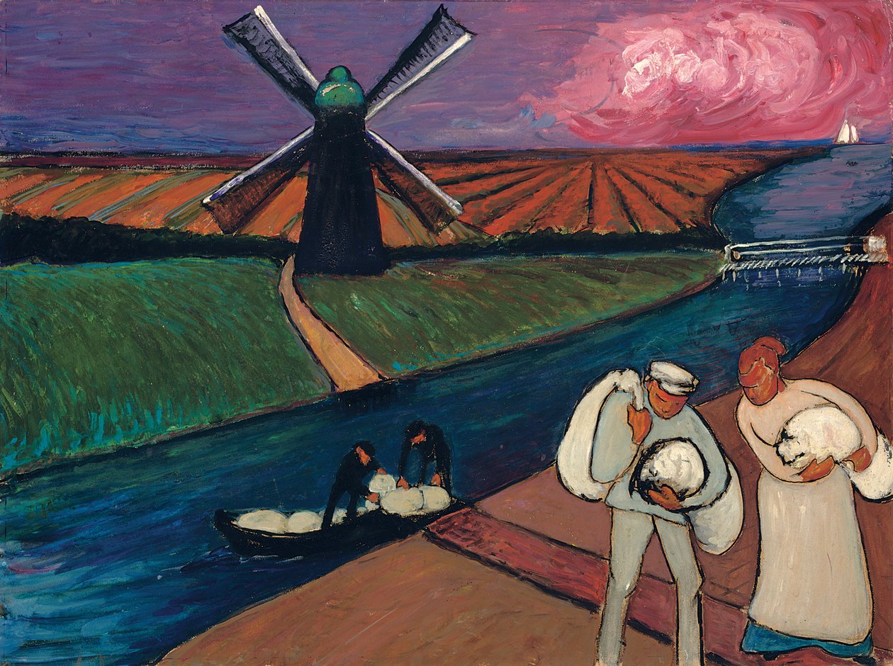 Styx, 1910-1911 körül (olaj, vékony karton, kartonra fektetve) alkotó: Marianne von Werefkin