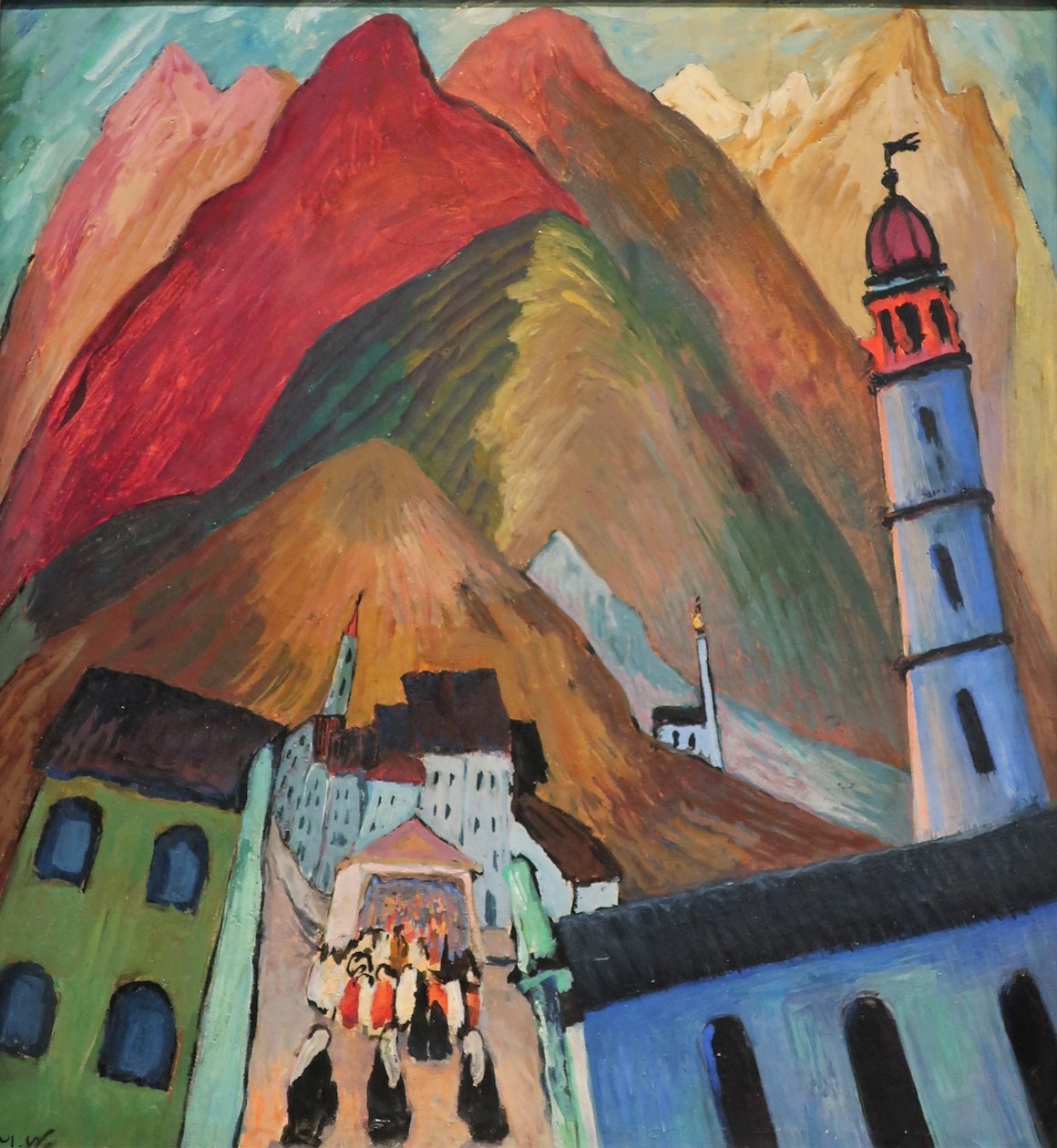 1924 Werefkin felvonulás Ascona közelében alkotó: Marianne von Werefkin