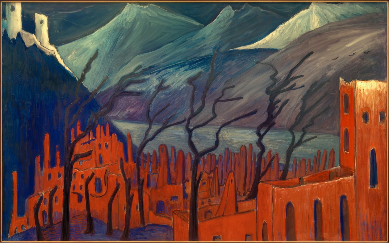 M. v. Werefkin, Vörös város / festmény, 1909 alkotó: Marianne von Werefkin