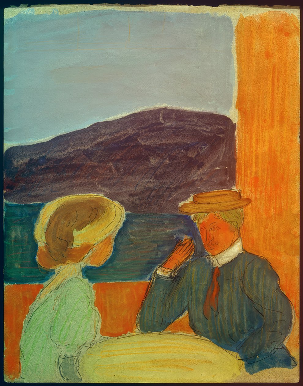 Pár beszélgetés közben alkotó: Marianne von Werefkin