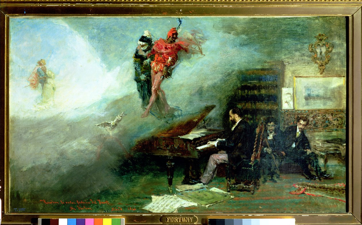 Felidézve a Faust-fantáziát, 1866 alkotó: Mariano José María Bernardo Fortuny y Carbó