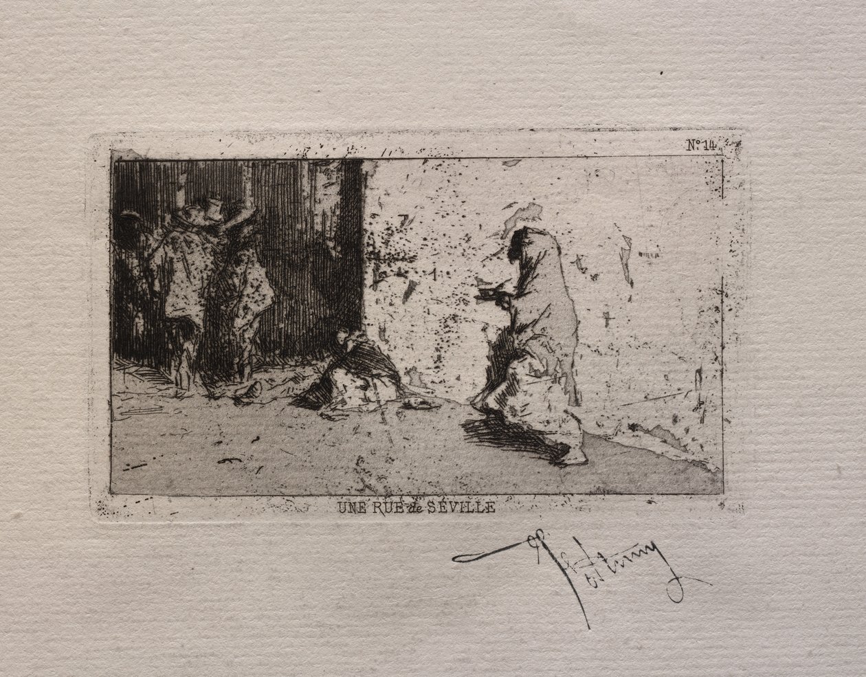 Egy utca Sevillában alkotó: Mariano Fortuny y Marsal