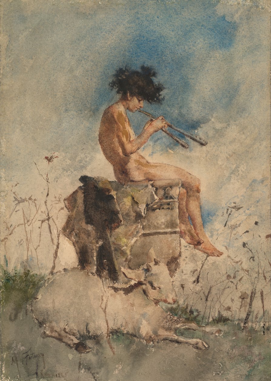 Pan Pipes of Pan alkotó: Mariano Fortuny y Marsal
