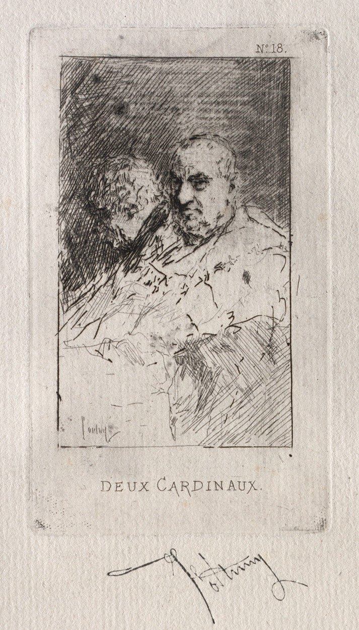 Deaux bíboros. alkotó: Mariano José María Bernardo Fortuny y Carbó