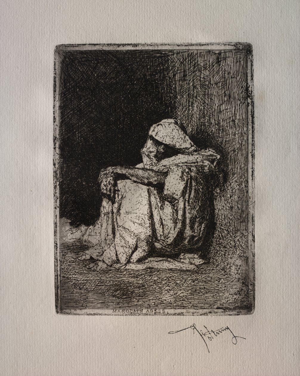 Ülő marokkói. alkotó: Mariano Fortuny y Carbó