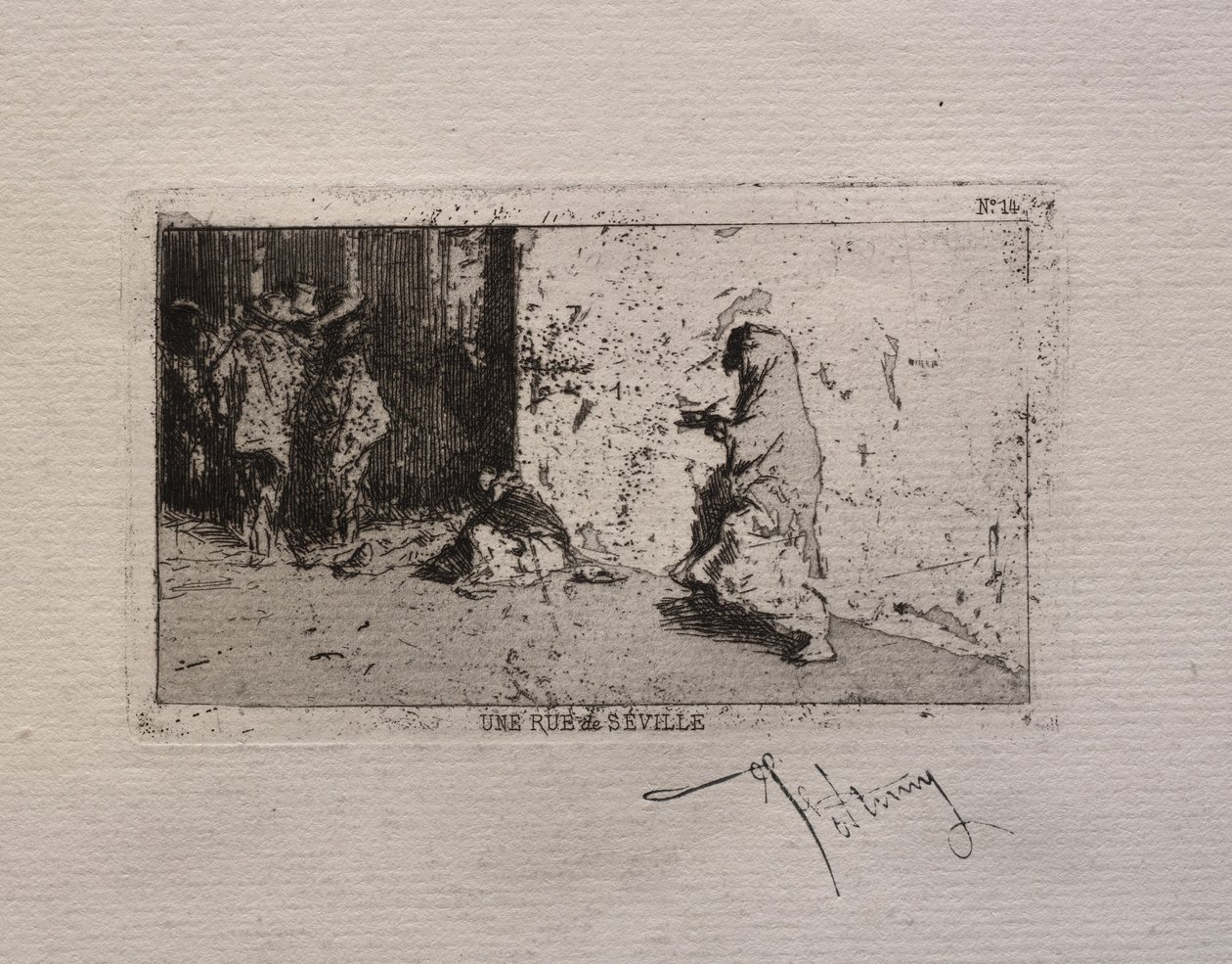 Egy utca Sevillában. alkotó: Mariano Fortuny y Carbó