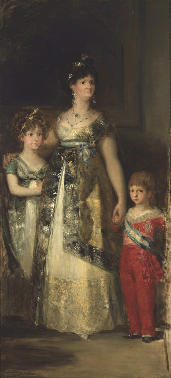 Spanyolország királynője és a hercegek. Goya másolata alkotó: Mariano Fortuny y Marsal