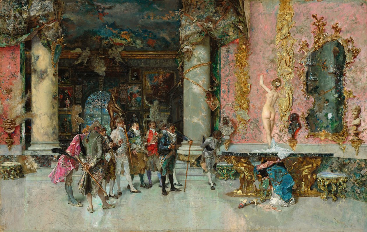 Modellválasztás, 1866-74 (olaj, panel) alkotó: Mariano José María Bernardo Fortuny y Carbó