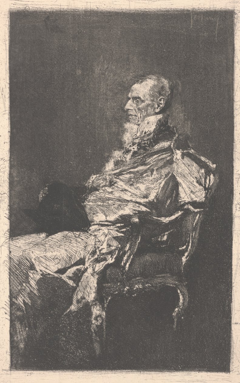 A diplomata (akvatinta és rézkarc) alkotó: Mariano José María Bernardo Fortuny y Carbó