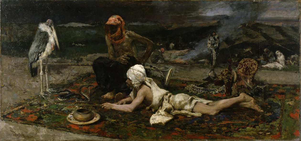 Hindu kígyóbűvölők, 1869 alkotó: Mariano José María Bernardo Fortuny y Carbó