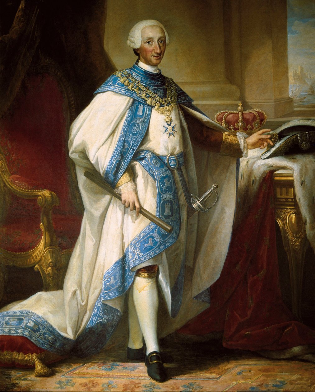 Őfelsége III. Károly király (1716-1788) portréja alkotó: Mariano Salvador de Maella