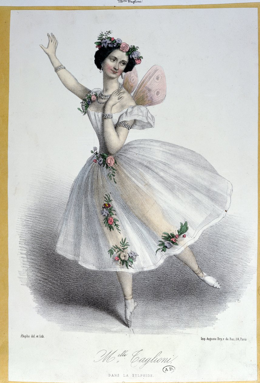 Maria Taglioni (1804-84) a „La Sylphide, Souvenir d