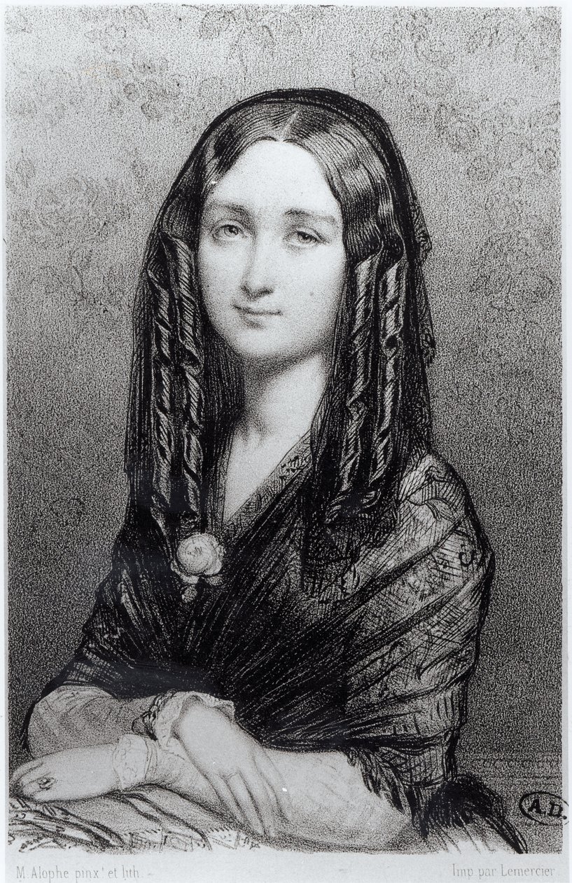 Louise Colet (1810-76) portréja 1844 alkotó: Marie Alexandre Alophe