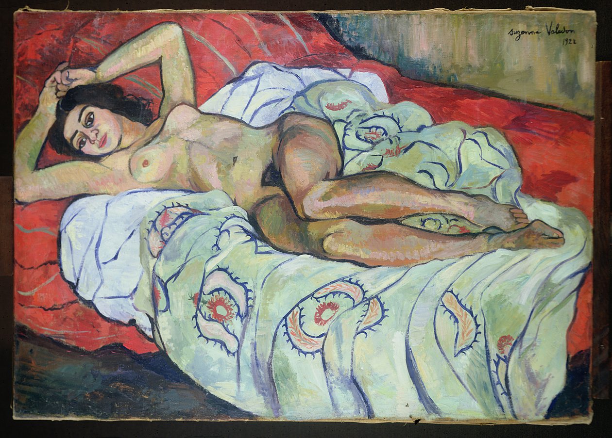 Meztelen női fekvő alkotó: Marie Clementine (Suzanne) Valadon