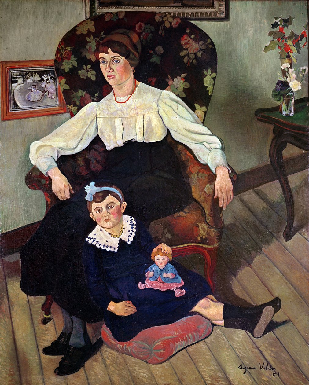 Marie Coca és lánya portréja, 1913 alkotó: Marie Clementine (Suzanne) Valadon