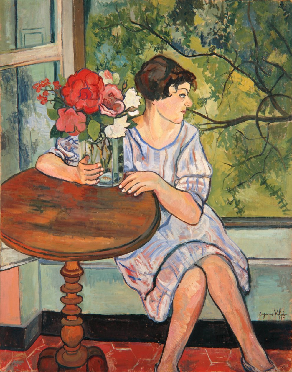 Fiatal lány ablak előtt, 1930 alkotó: Marie Clementine (Suzanne) Valadon