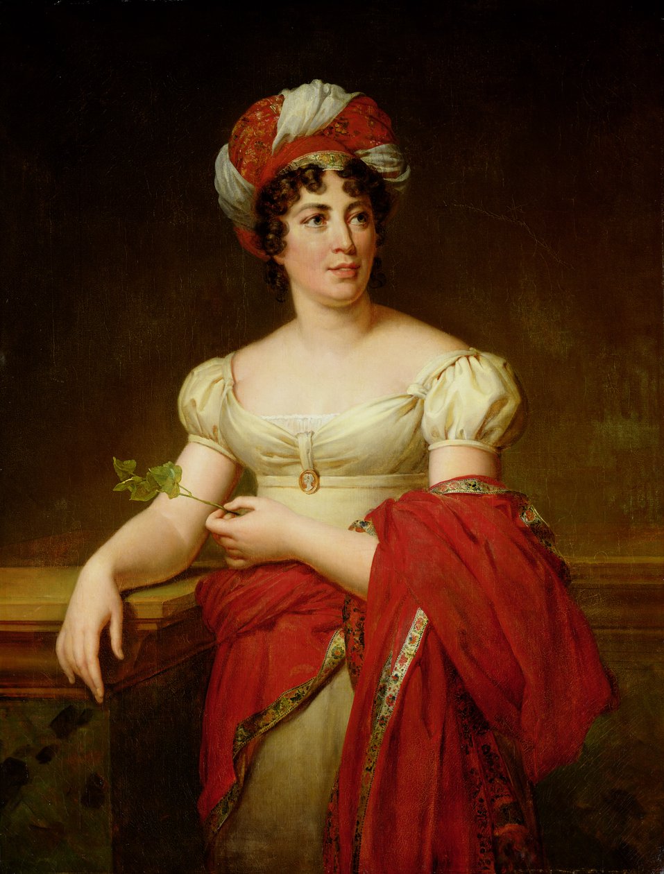 Madame de Stael portréja, Francois Gerard festményének másolata alkotó: Marie Eleonore Godefroid