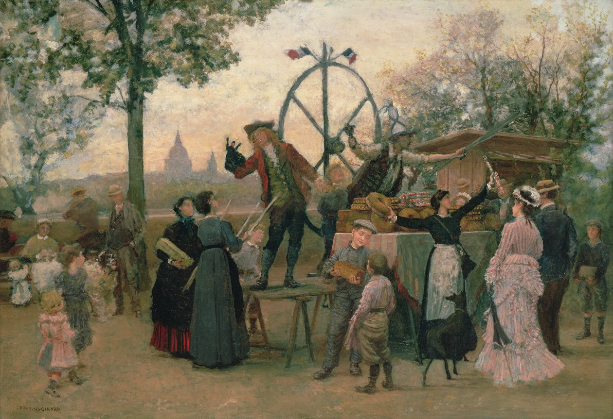 Az utcai játékosok alkotó: Marie Francois Firmin Girard