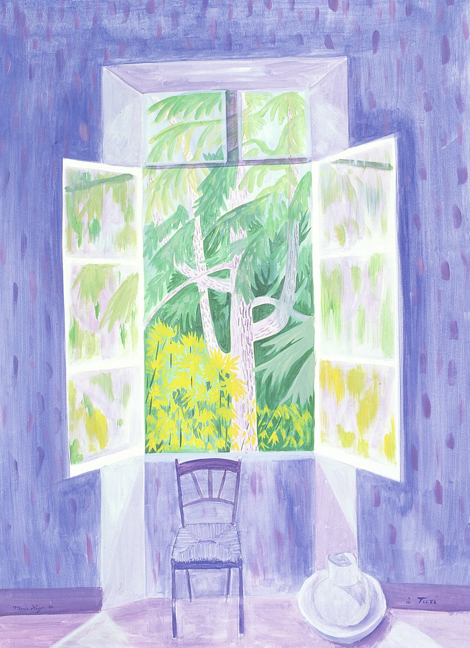 Cedars Through the Window, 1987 (akril, papír) alkotó: Marie Hugo