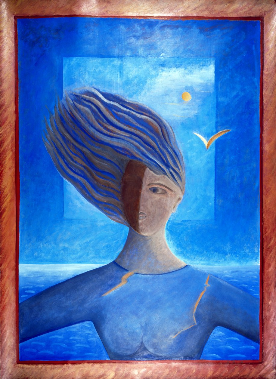 Zoe de la Mer, 1993 (olaj, papír) alkotó: Marie Hugo
