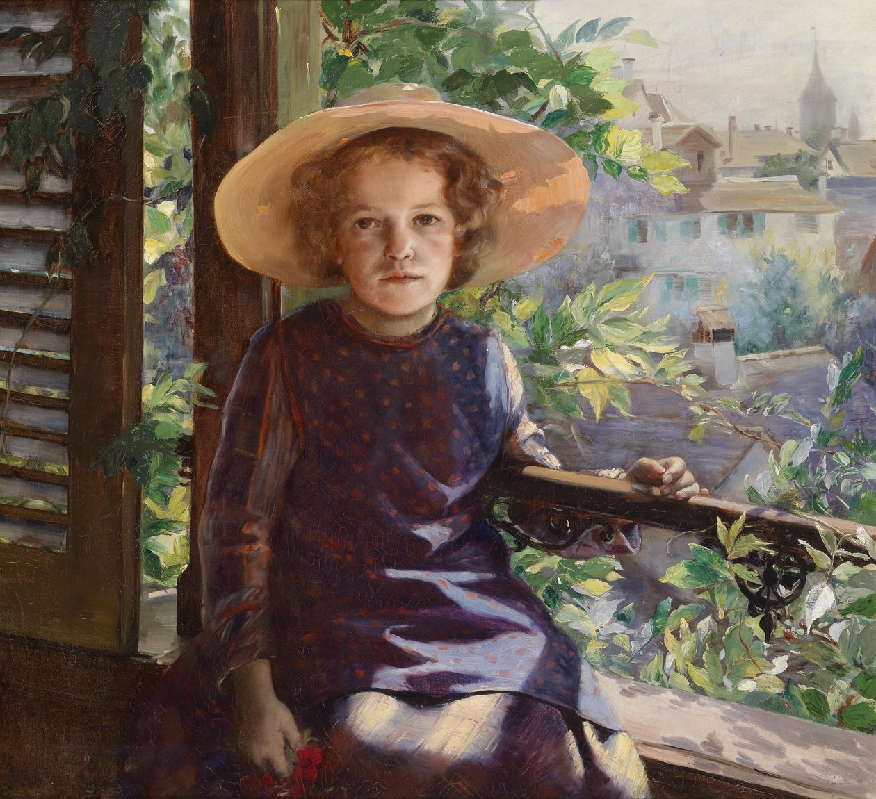 Lány az erkélyen alkotó: Marie Louise Bion