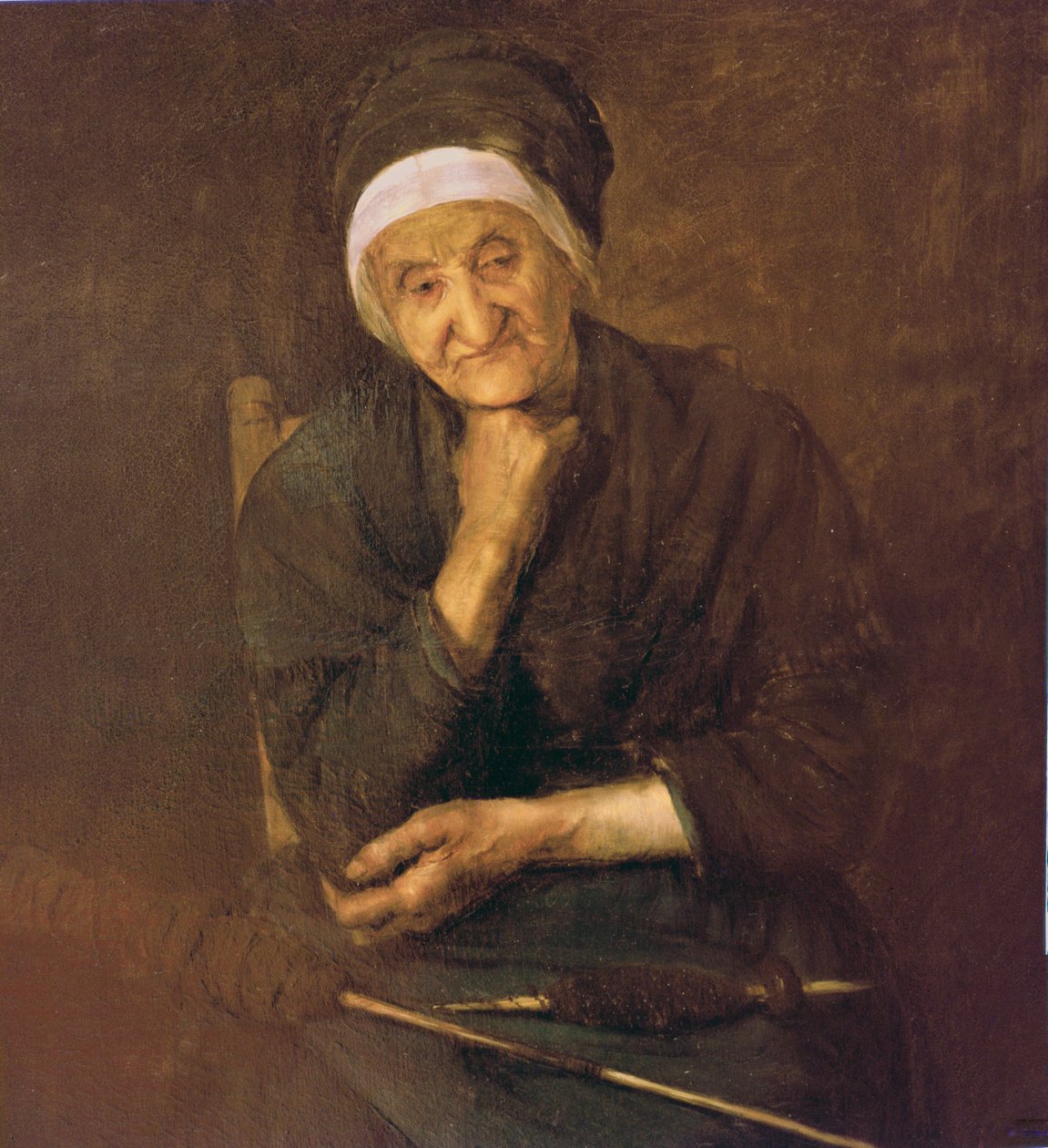 Öregasszony Aulusból (Ariege) (részlet) alkotó: Marie Petiet