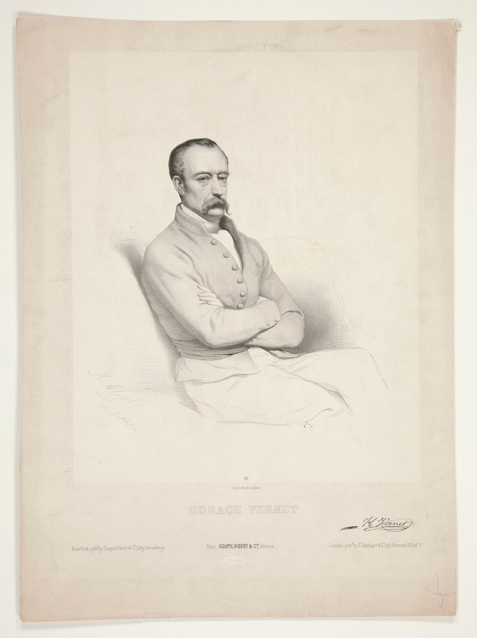 Horace Vernet portréja alkotó: Marie Alexandre Alophe