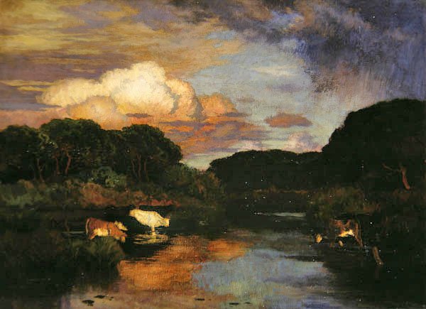 A Ford, 1910 körül (olaj, vászon) alkotó: Marie Auguste Emile Rene Menard