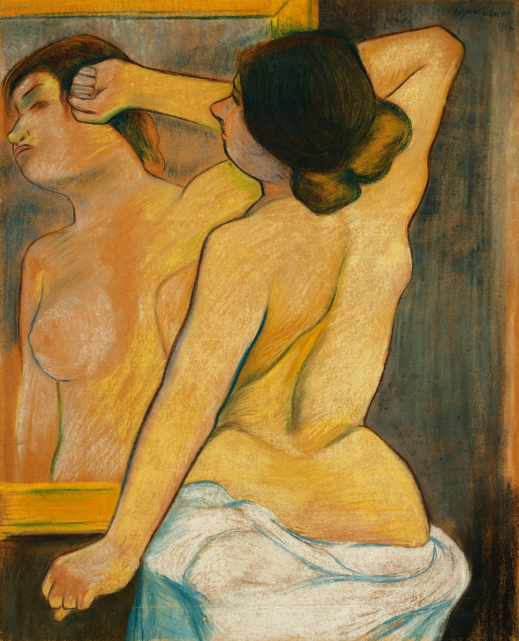 Meztelen nő tükör előtt; Meztelen nő a tükör előtt, 1904 alkotó: Marie Clementine Valadon