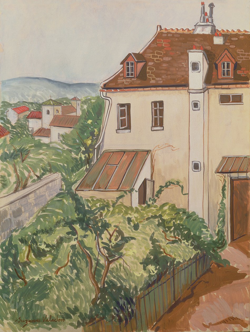Kilátás a kertre (wc és ceruza papíron) alkotó: Marie Clementine (Suzanne) Valadon