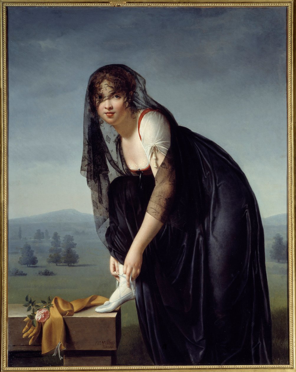 Tanulmány egy nőről a természet után, más néven Madame Subtra portréjának. Marie Denise Villers (1772-1821) festménye alkotó: Marie Denise Villers