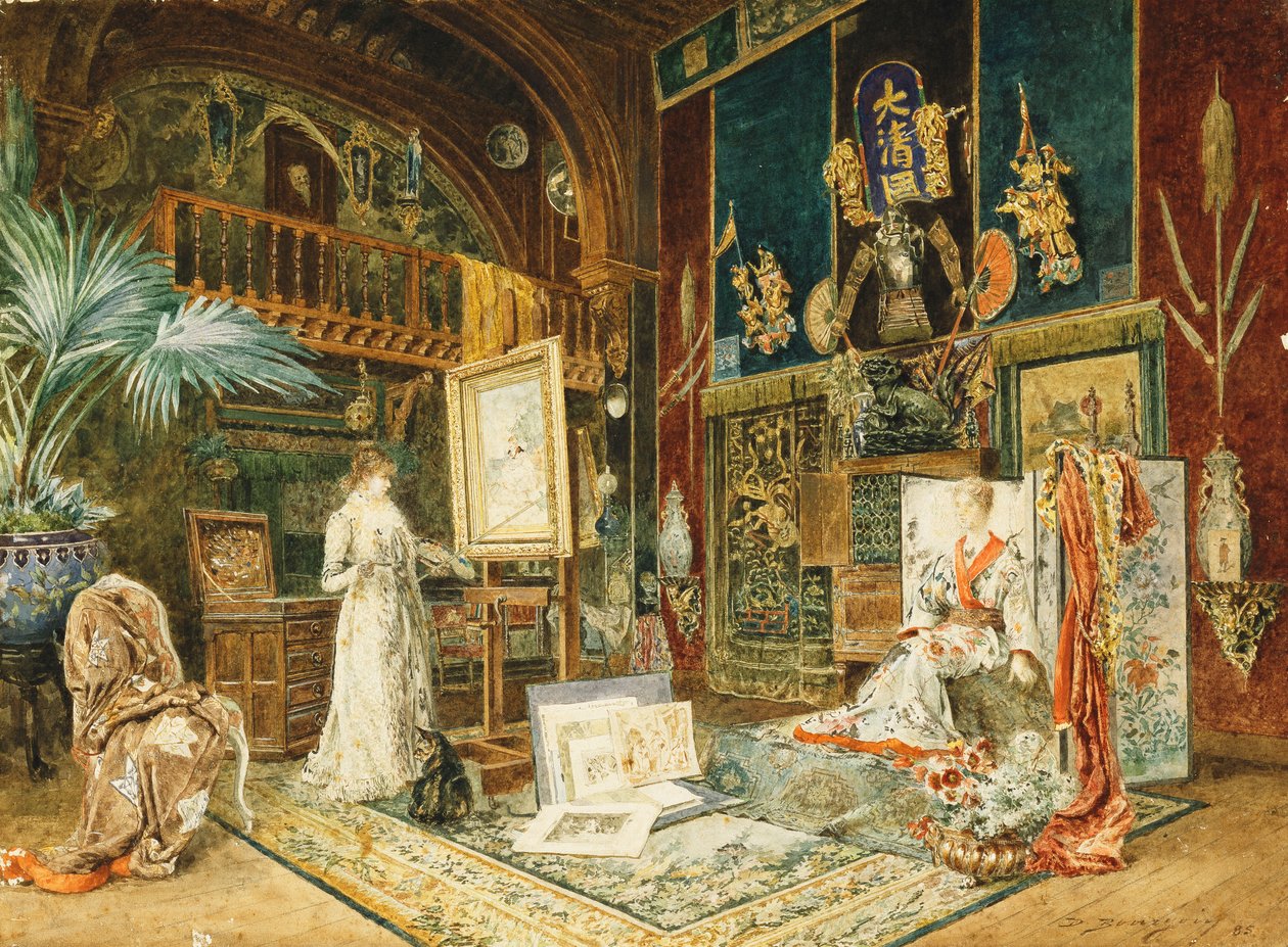 Sarah Bernhard műterme, 1885 alkotó: Marie Desire Bourgoin