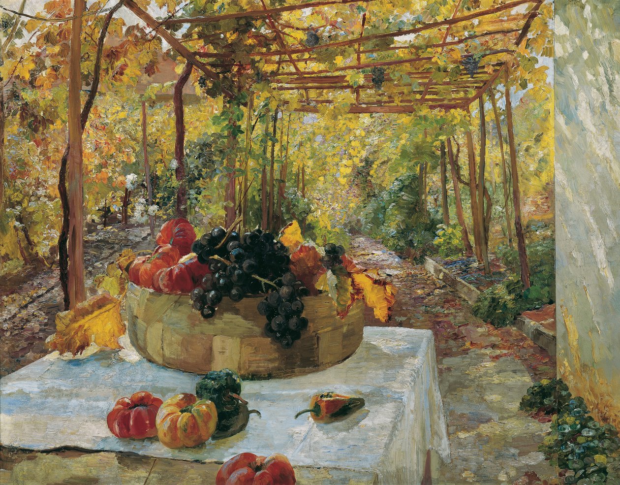 A pergolában alkotó: Marie Egner