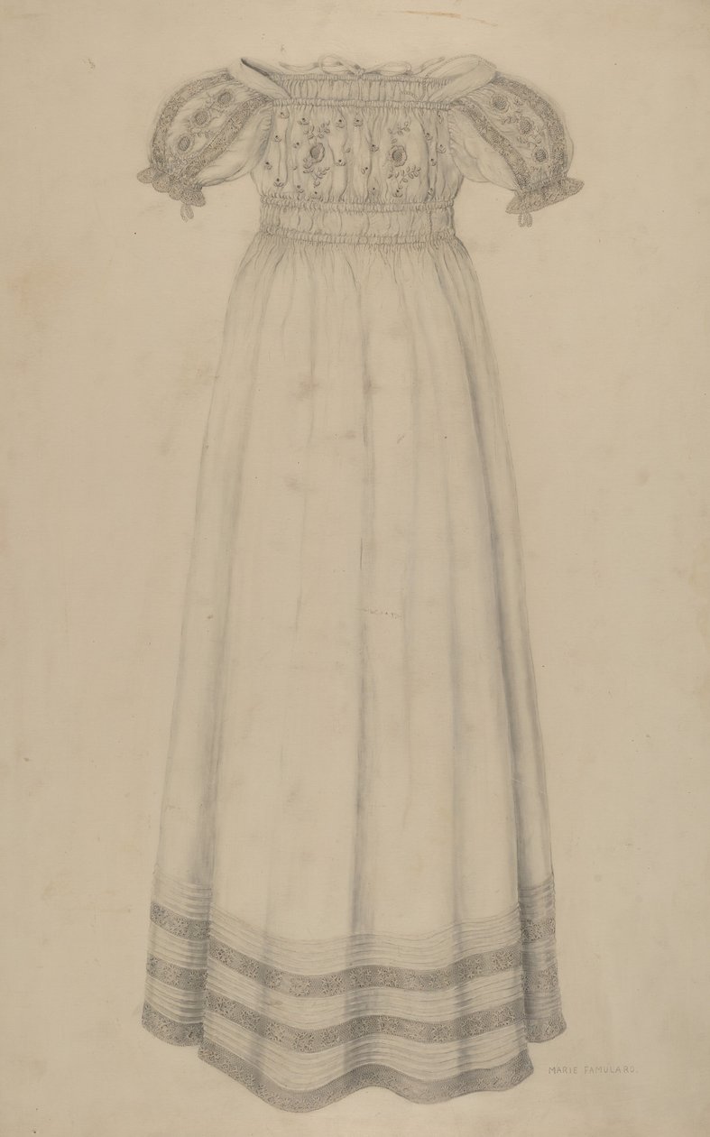 Csecsemő ruha, c. 1938. alkotó: Marie Famularo