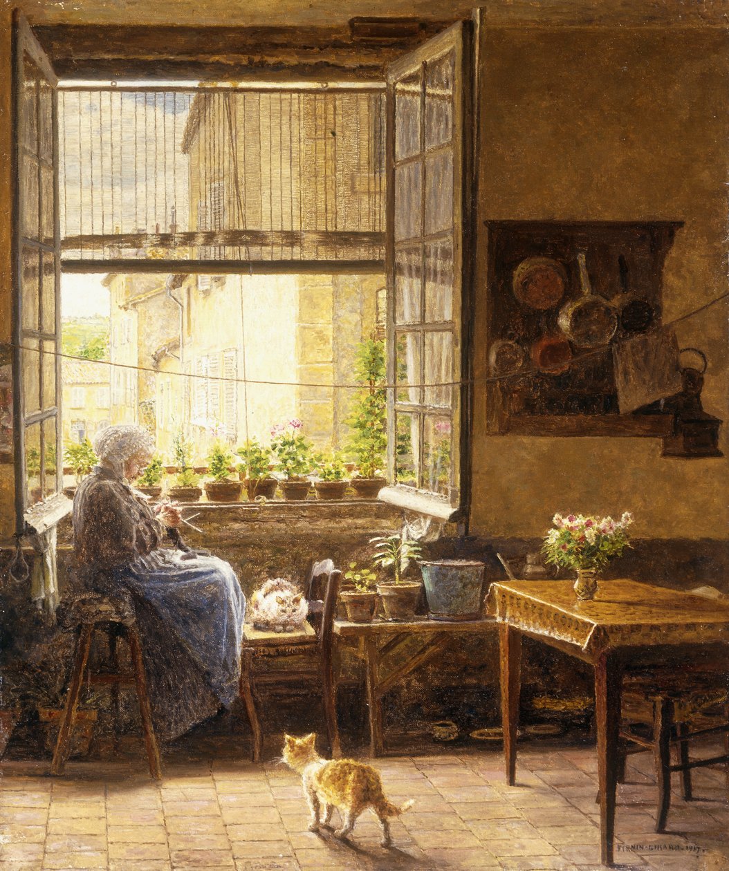 Egy csendes délután, 1917 alkotó: Marie Francois Firmin Girard