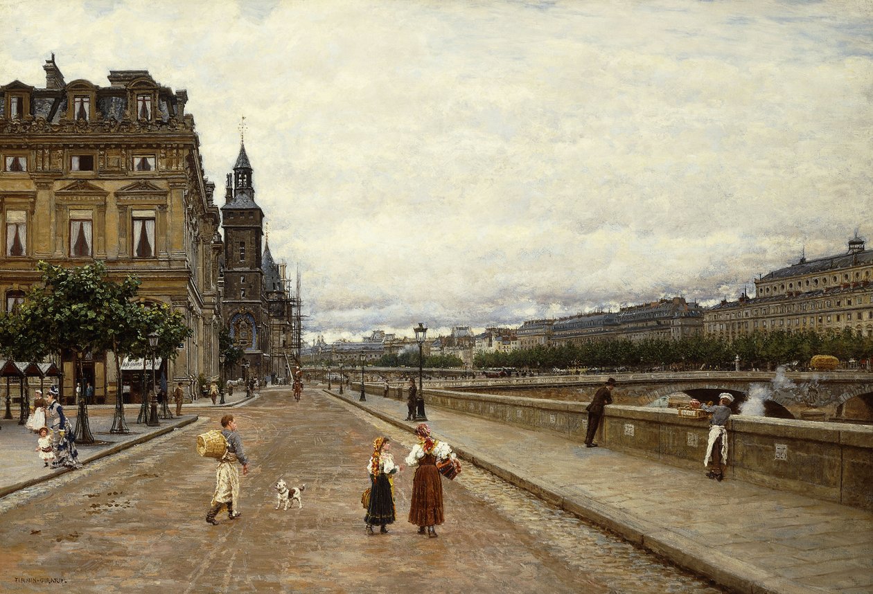 Kora reggel a Szajna mentén, alkotó: Marie Francois Firmin Girard