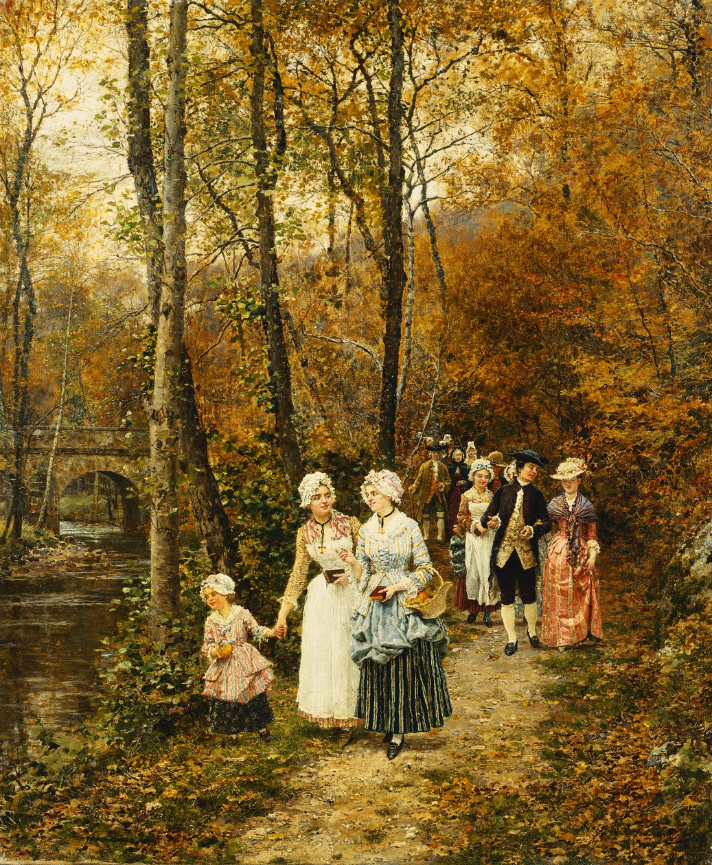 A délutáni séta, 1879 alkotó: Marie Francois Firmin Girard