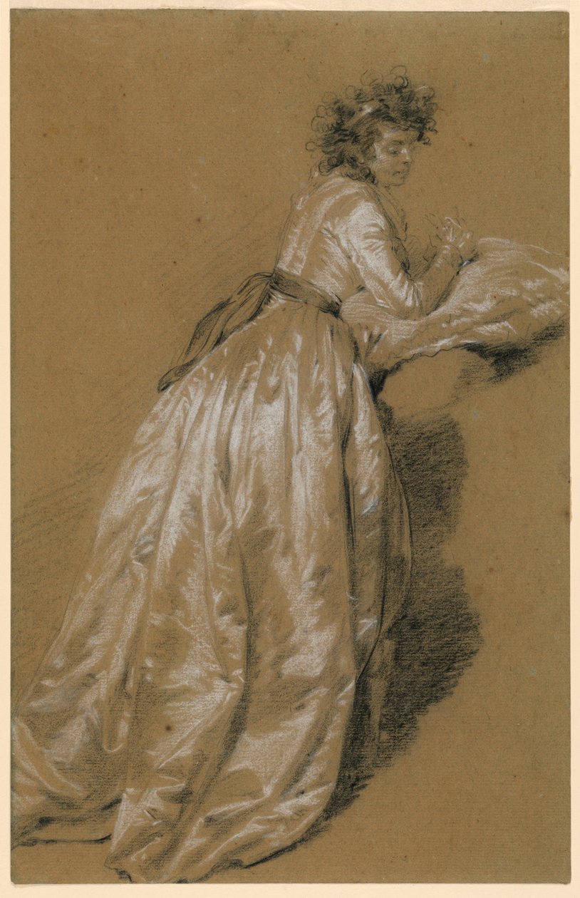 Álló nő fehér ruhában alkotó: Marie Françoise Constance Mayer