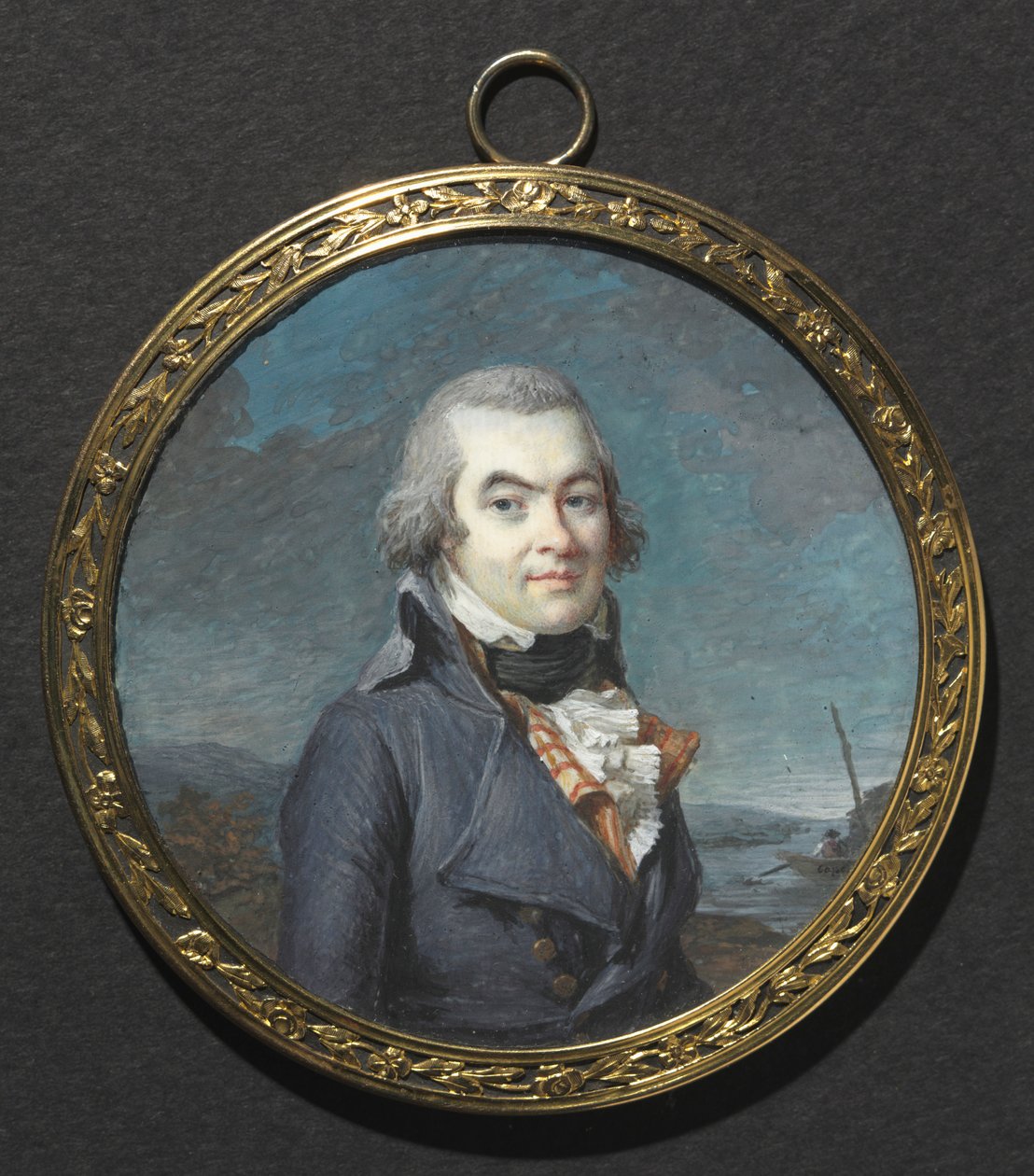 Férfi portréja a tájban, c. 1795. alkotó: Marie Gabrielle Capet