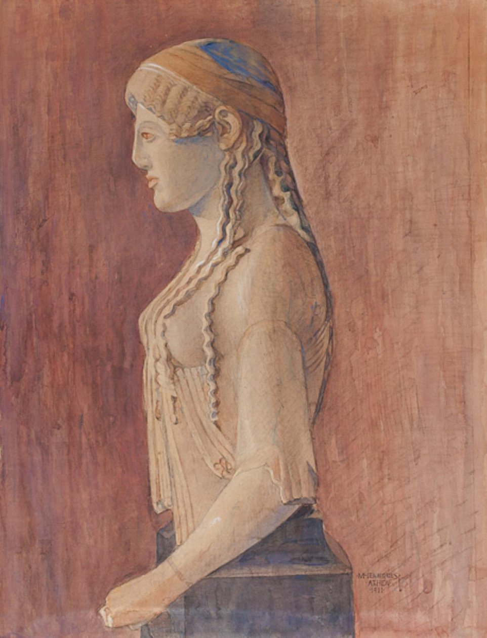 Fiatal lány, "Euthydikos koren" (Acropolis Museum, 686. sz.) alkotó: Marie Henriques