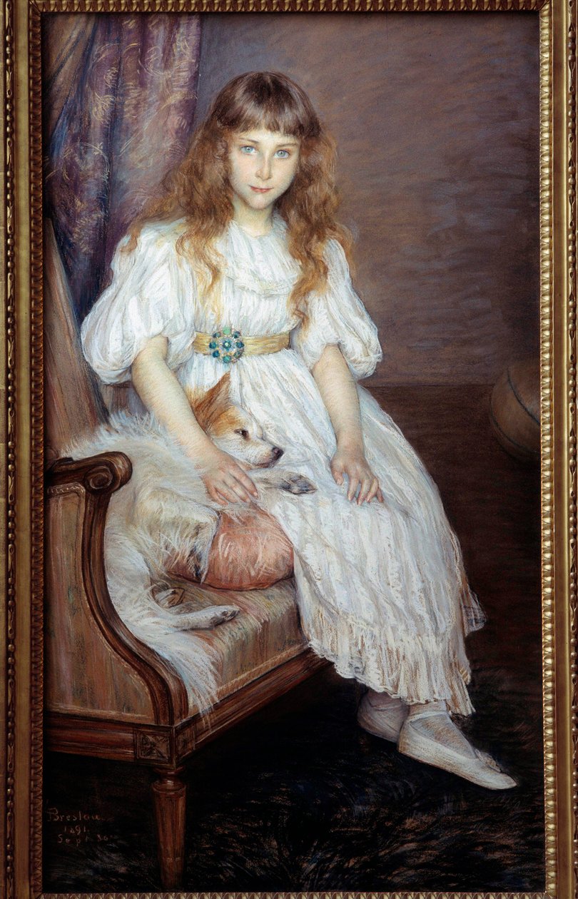 La petite fille au chien blanc vagy portré d
