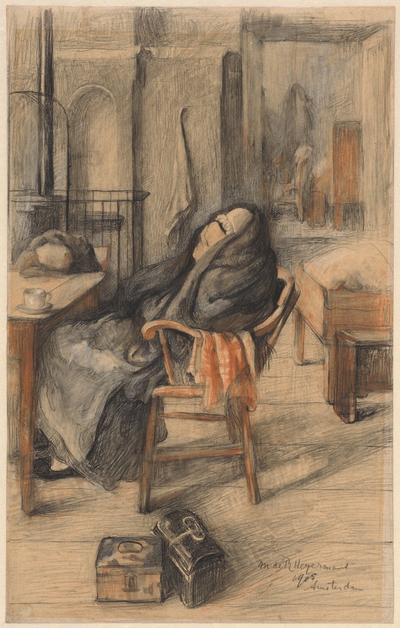 Belső ülő öregasszonnyal alkotó: Marie de Roode Heijermans