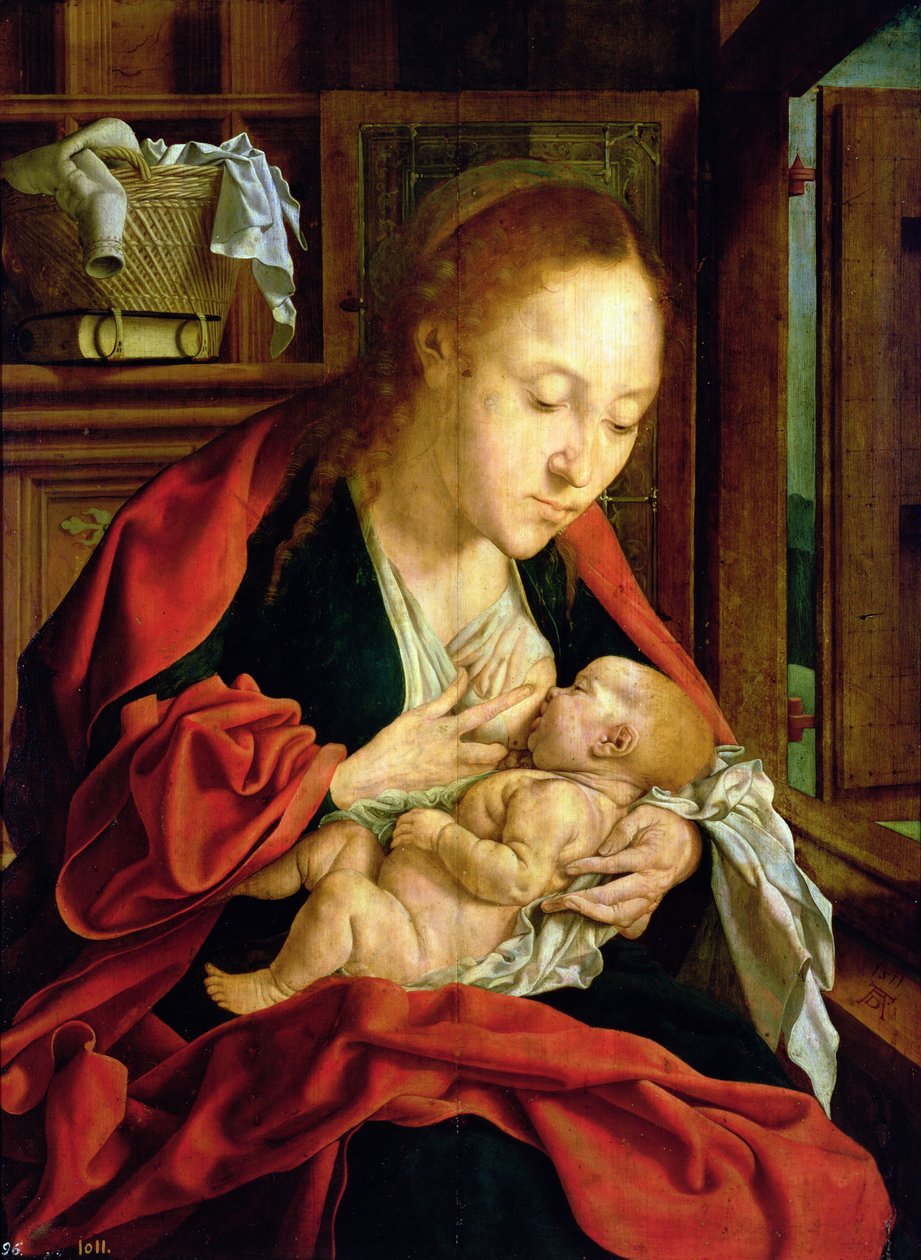 Madonna a Krisztus-gyermeket táplálja, 1511 alkotó: Marinus van Roejmerswaelen