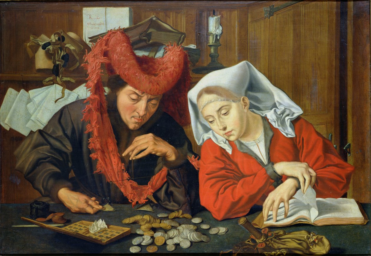 A bankár és felesége, 1538 alkotó: Marinus van Roejmerswaelen