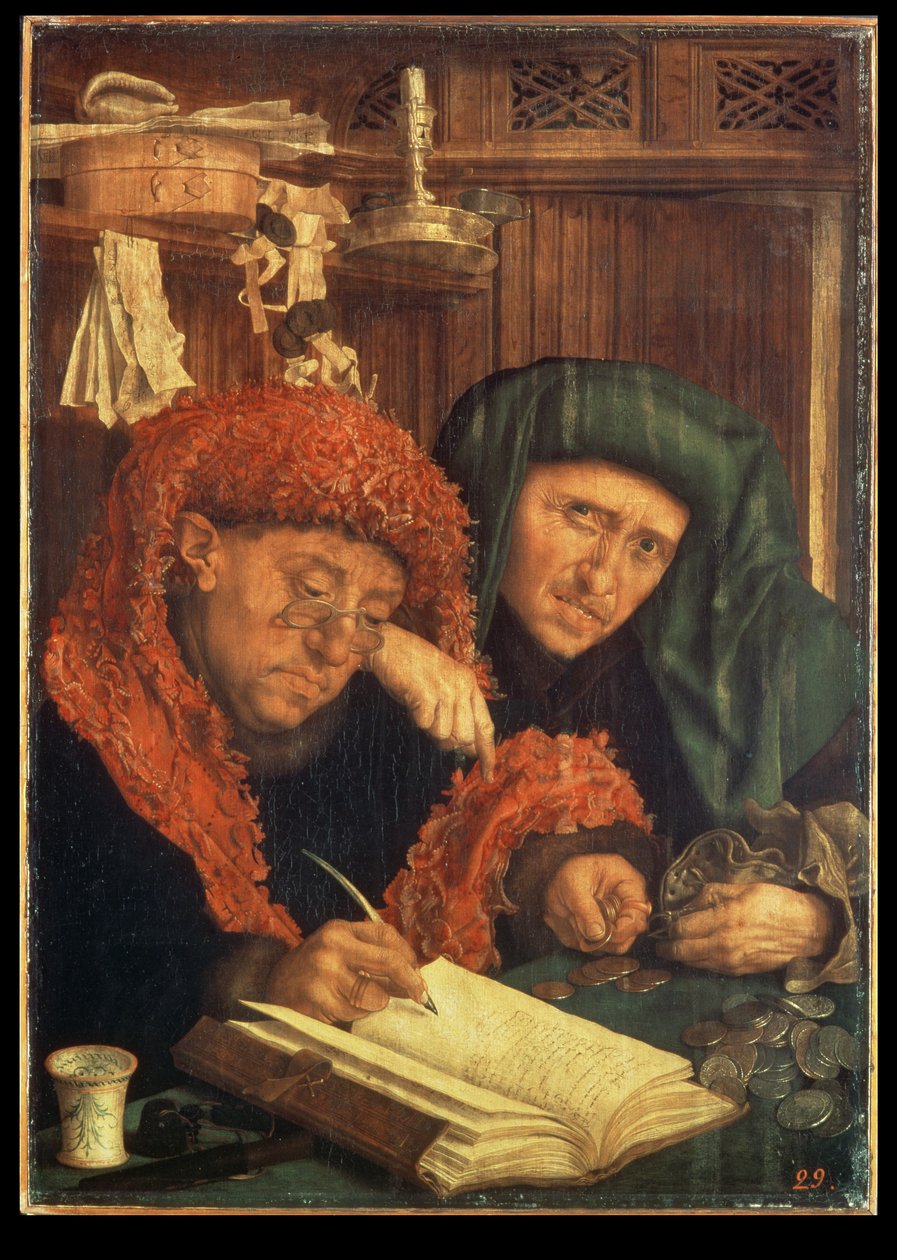Az adószedők, 1550 (panel) alkotó: Marinus van Roejmerswaelen