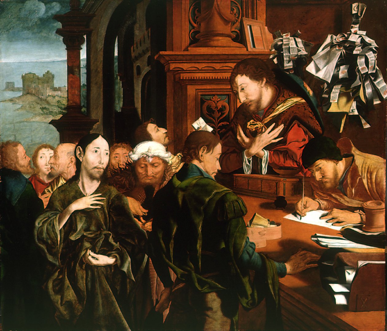 Szent Máté elhívása, 1536. alkotó: Marinus Claesz Reymerswaele van