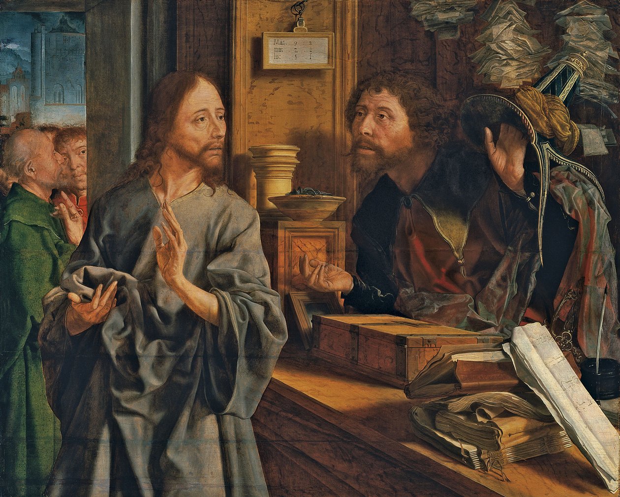 Szent Máté elhívása, 1530 körül alkotó: Marinus van Roejmerswaelen